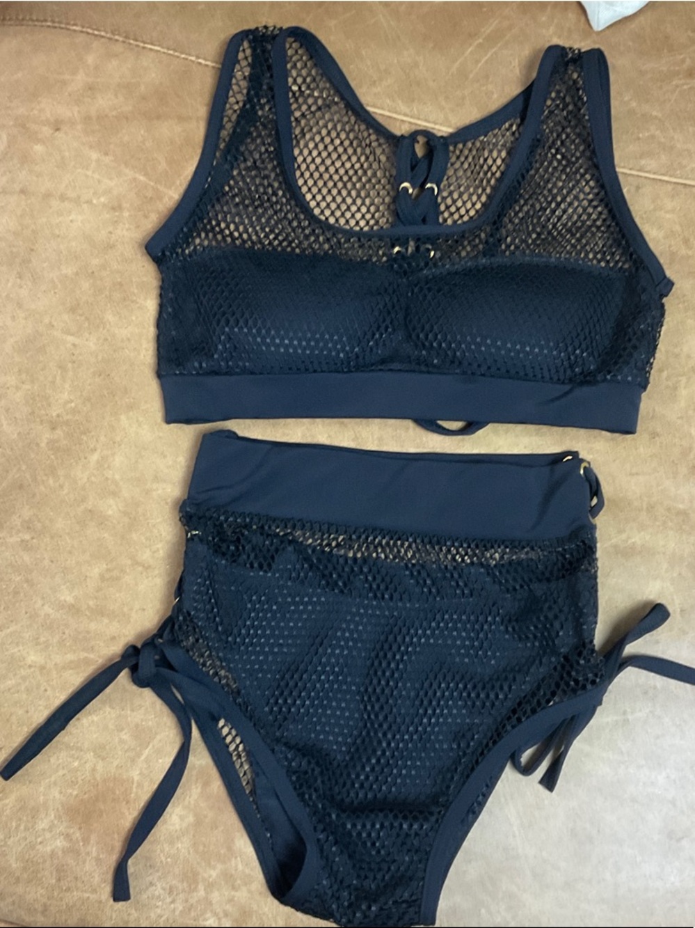 Black Mesh High-Waist Bikini Set - Women Swim - Picture 10 of 10